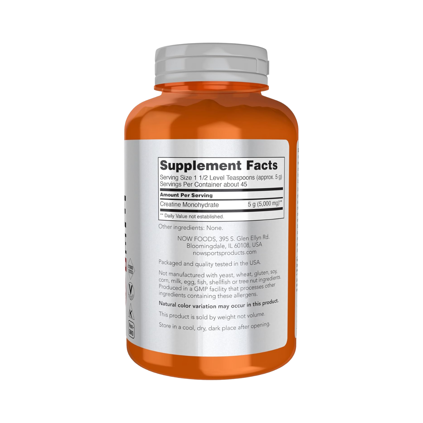 Now Creatine Monohydrate 8 Oz 227g Powder
