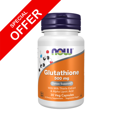 Now Glutathione 500 mg 30 Veg Capsules