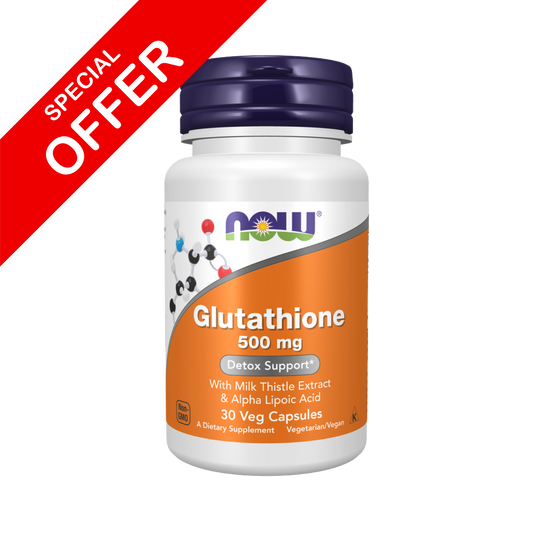 Now Glutathione 500 mg 30 Veg Capsules