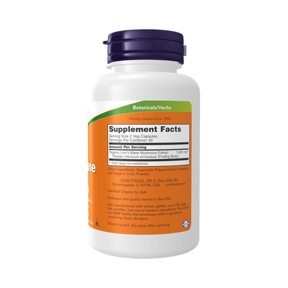 Now Lion’s Mane (500 mg) – 60 veg capsules