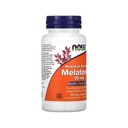 Now Melatonin 10, 20 mg 90pcs, 100pcs Veg Capsules
