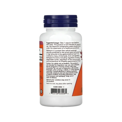 Now Melatonin 10, 20 mg 90pcs, 100pcs Veg Capsules