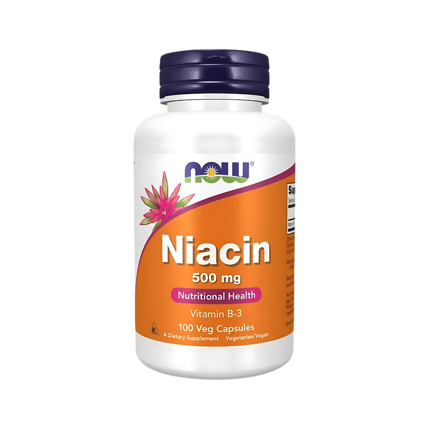 Now Niacin 500 mg Vitamin B3 100 Veg Caps