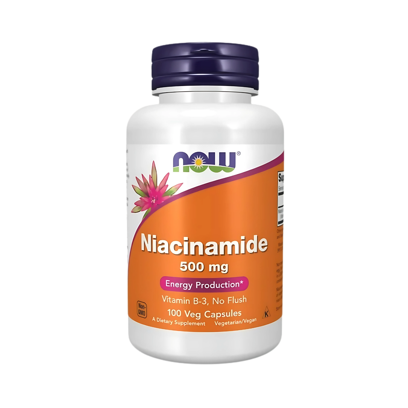 Now Niacinamide 500 mg Vitamin B3, No Flush 100 Veg Caps