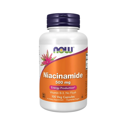 Now Niacinamide 500 mg Vitamin B3, No Flush 100 Veg Caps