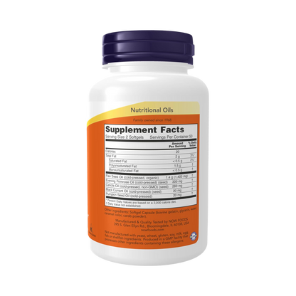 Now Omega 3-6-9 1000mg Essential Fatty Acids 100 Softgels