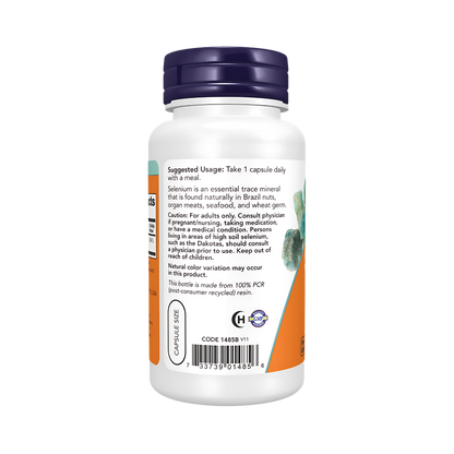 Now Selenium 200 mcg 90 Veg Capsules
