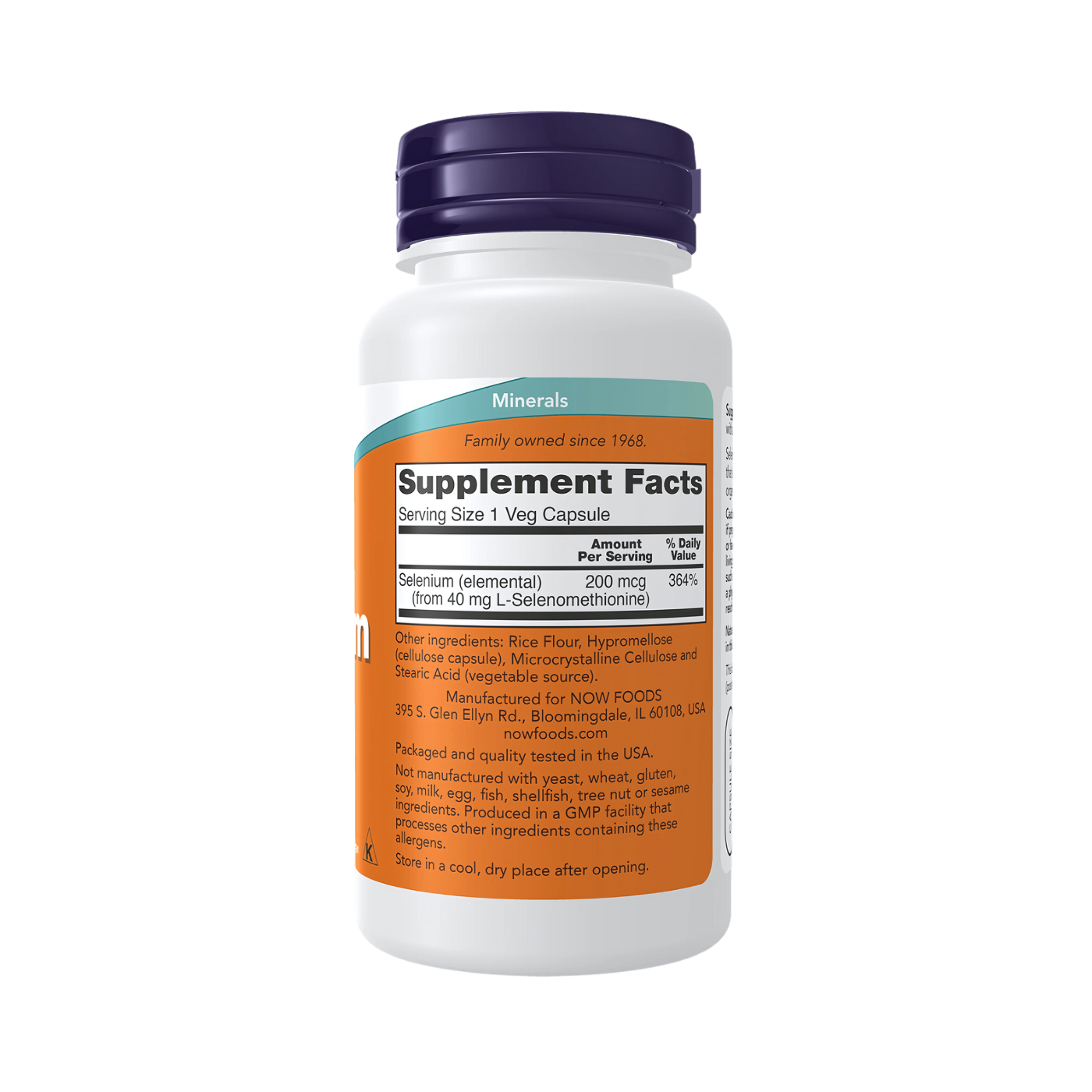 Now Selenium 200 mcg 90 Veg Capsules