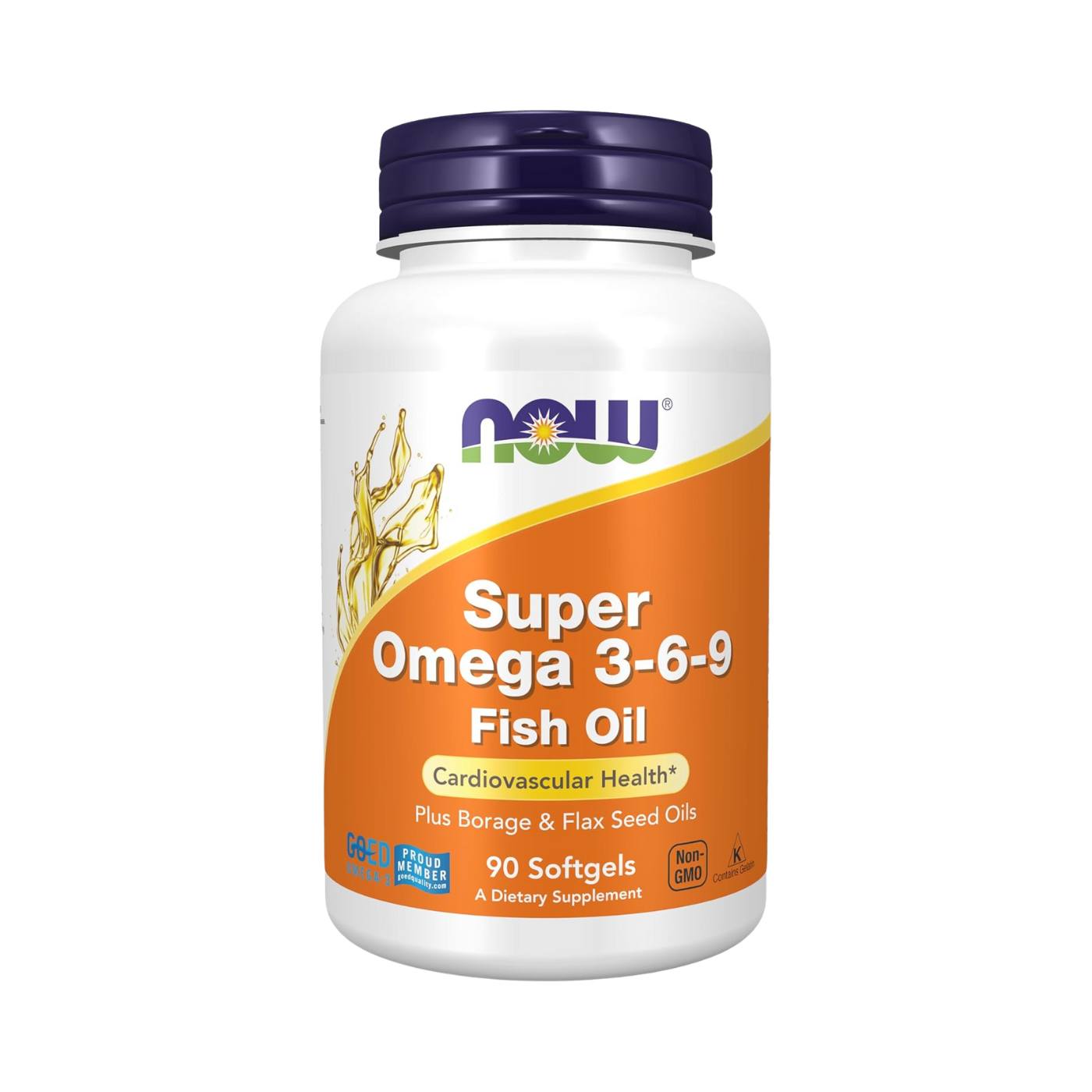Now Super Omega 3-6-9 Plus Borage & Flax Seed Oils 90 Softgels