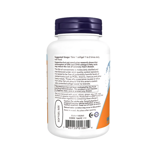 Now Ultra Omega-3 500 EPA / 250 DHA 90 Softgels