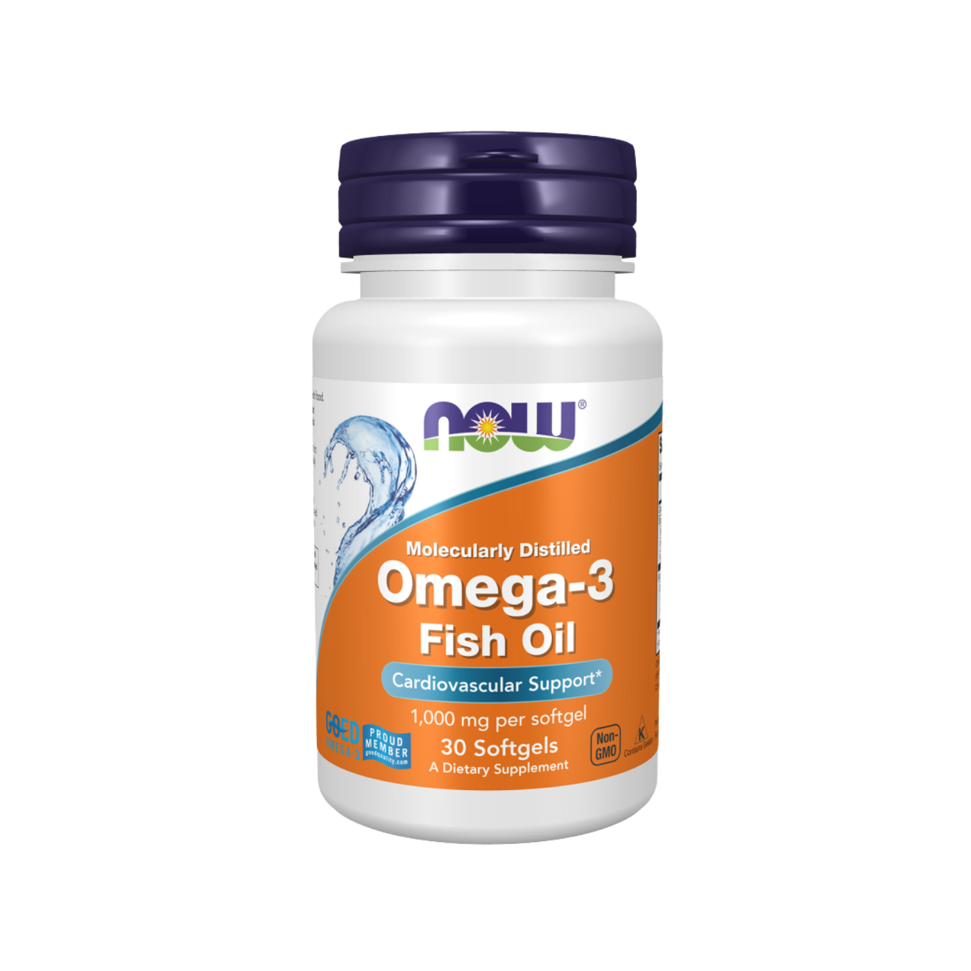 Now Omega-3 1000mg 30, 100, 200, 500 Softgels Fish Oil 180 EPA / 120 DHA Cardiovascular Support