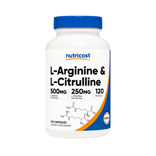 Nutricost L-Arginine L-Citrulline Complex 750mg, 120 Capsules - Non-GMO