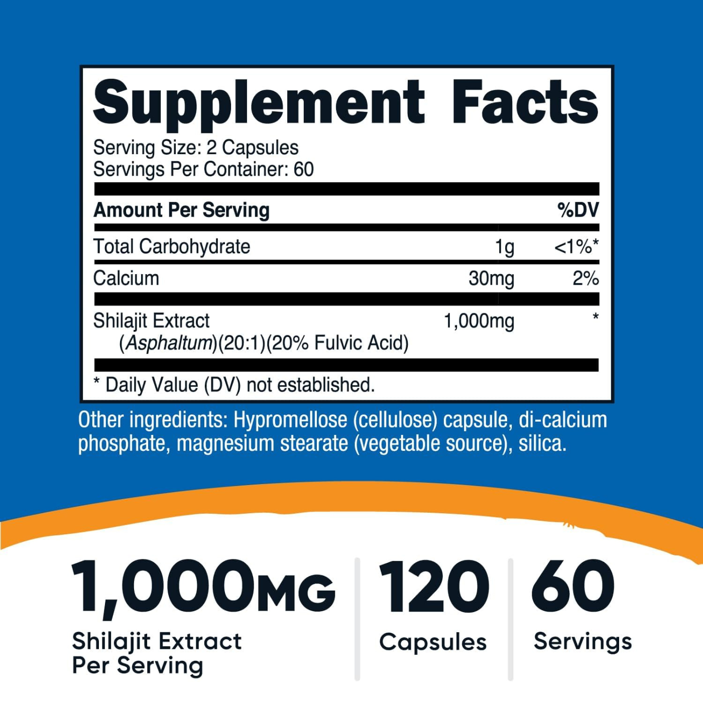 Nutricost Shilajit 1,000 mg 120 Capsules