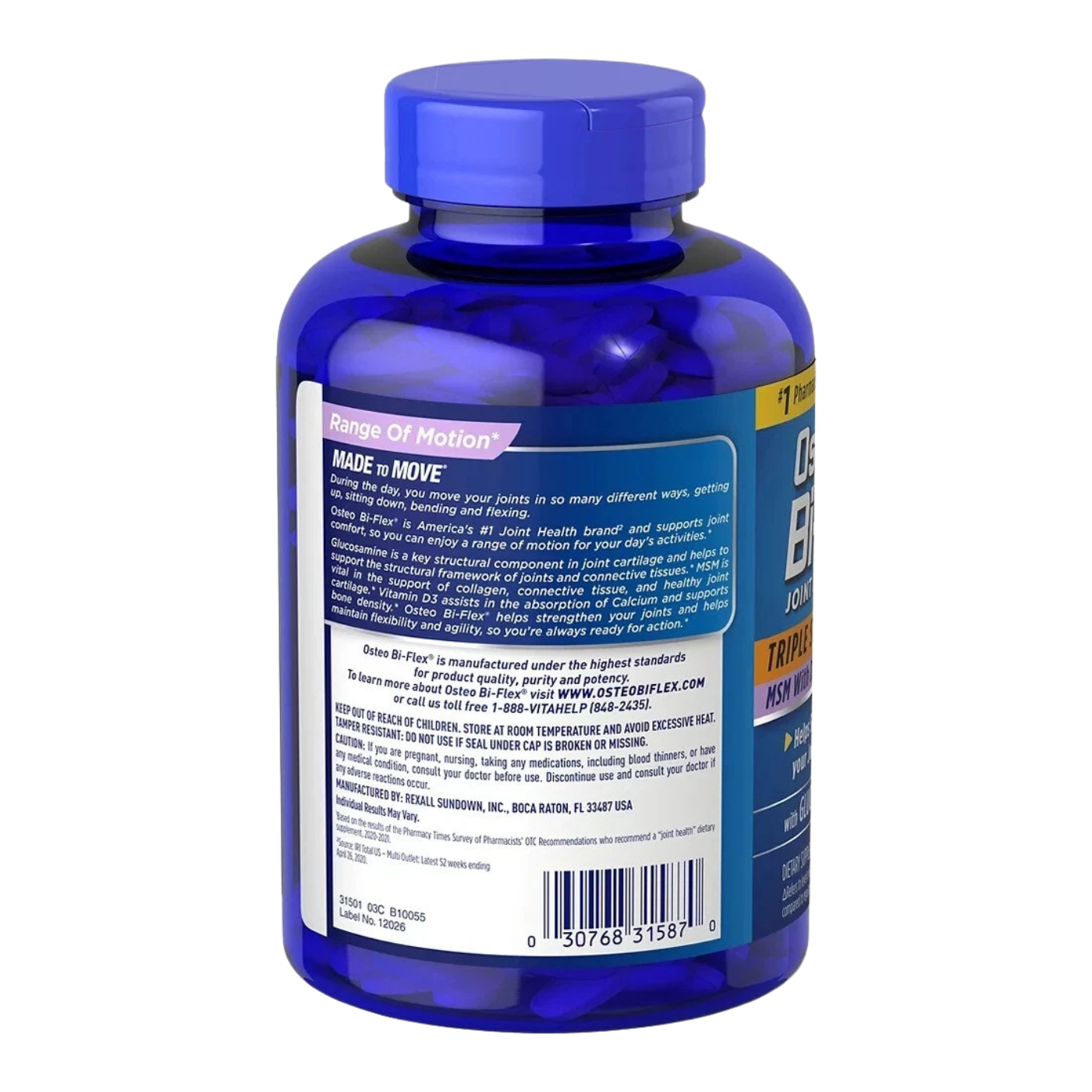 Osteo Bi-Flex, Joint H, Triple Strength + MSM Formula 80 Coated Tablets