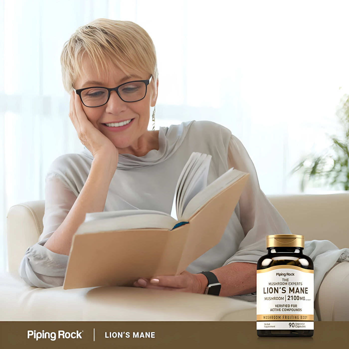 Piping Rock The Mushroom Experts Lion's Mane 2100 mg Veg Caps