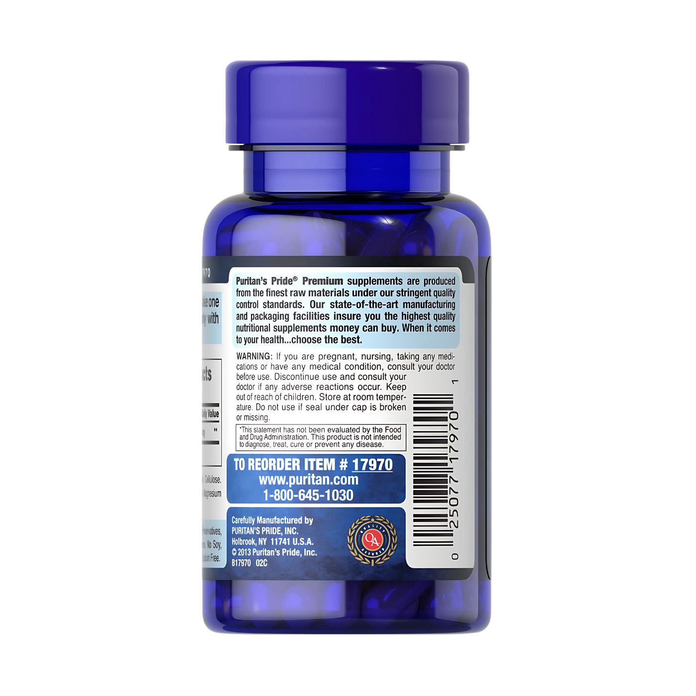 Puritan's Pride L-Glutathione (Reduced) 500 mg Tri-Peptide AntiOxident 30 Caps