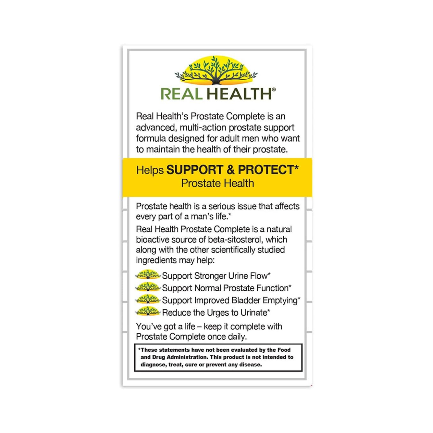 Real Health Prostate Complete Support 30 Softgels
