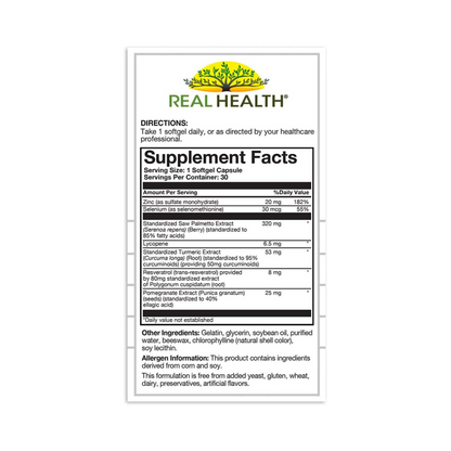 Real Health Prostate Complete Support 30 Softgels
