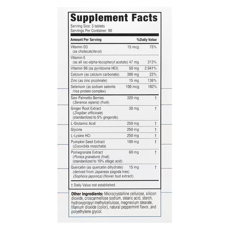 Real Health, The Prostate Formula with Saw Palmetto, 270 Tablets