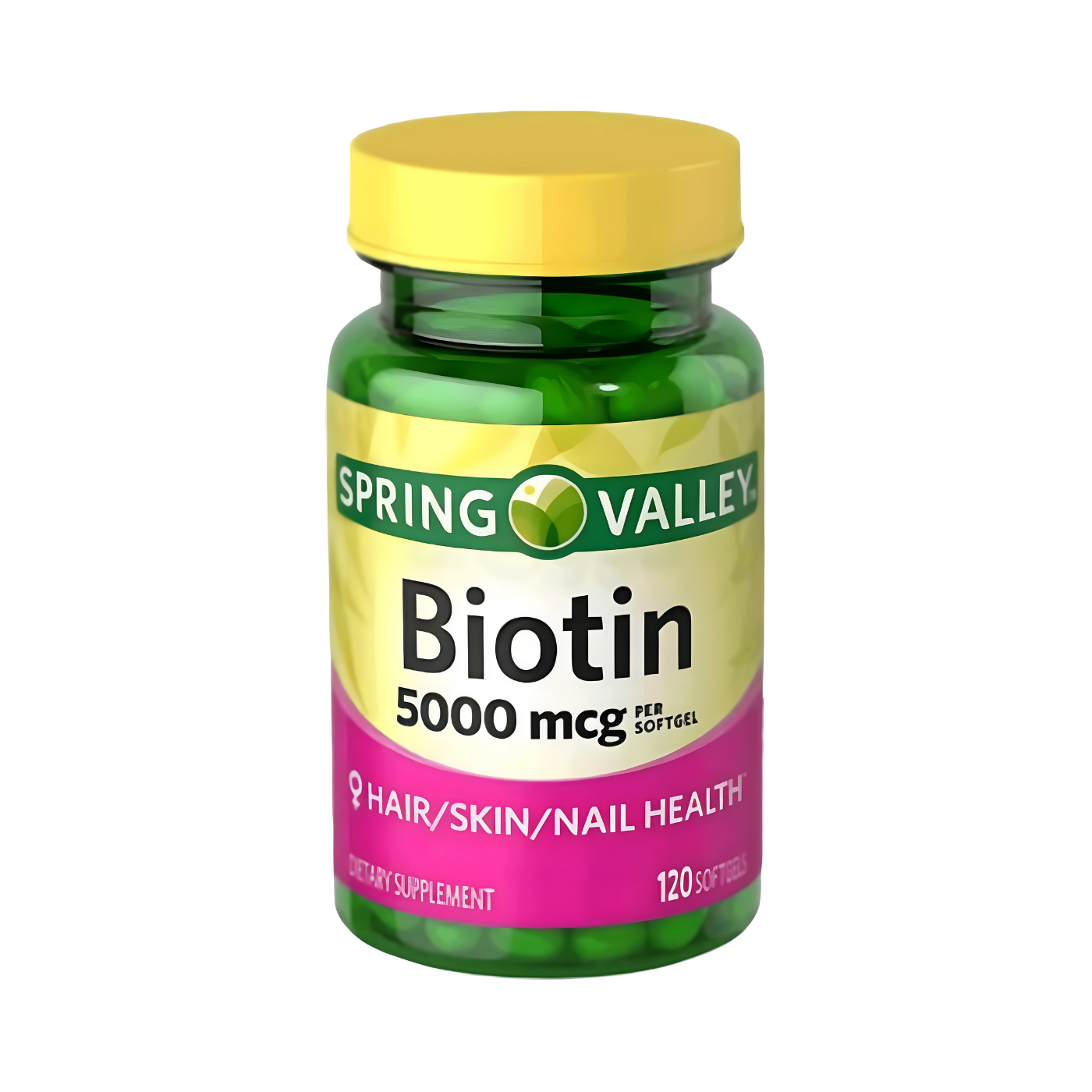 Spring Valley Biotin (5,000 mcg) – 120 Softgels