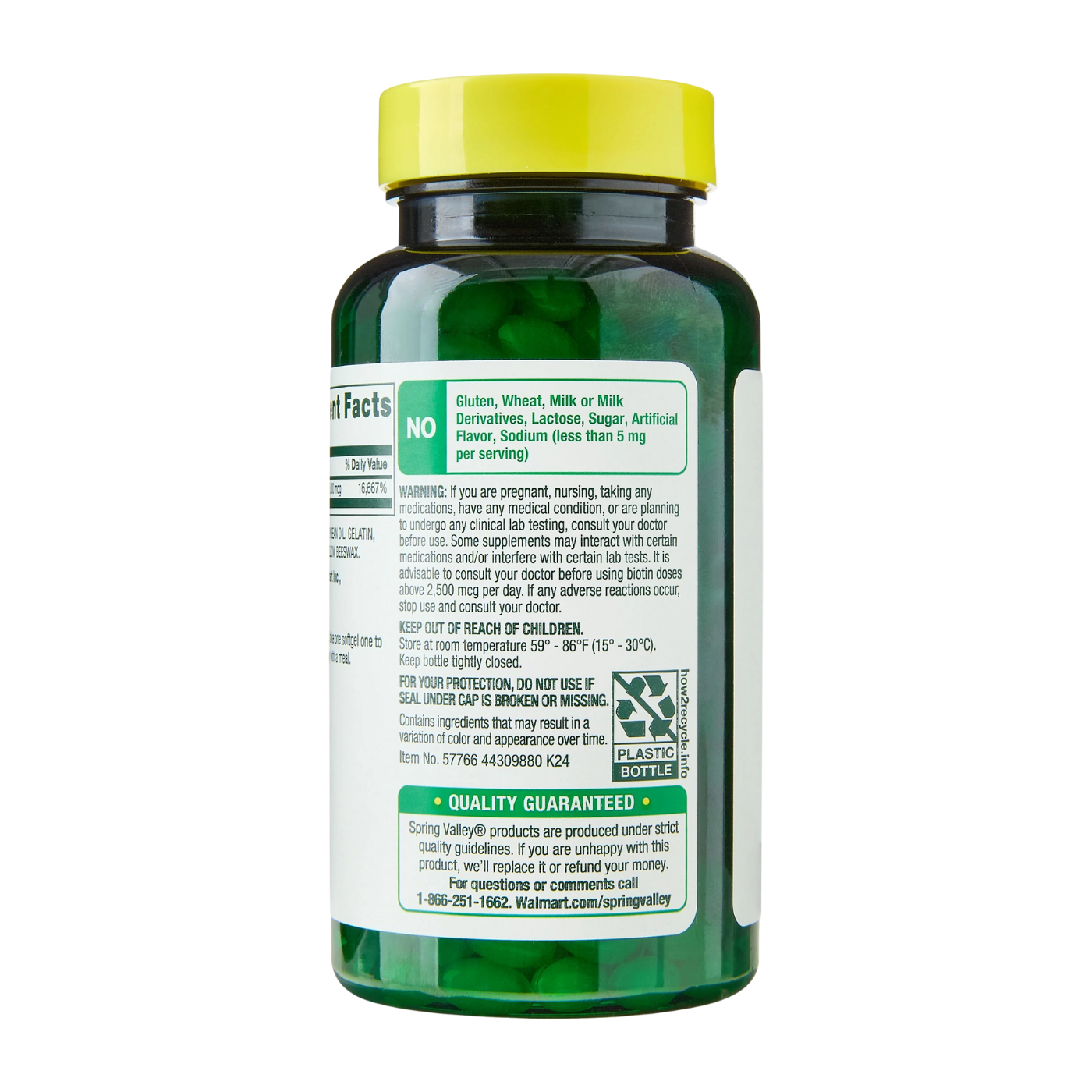 Spring Valley Biotin (5,000 mcg) – 120 Softgels