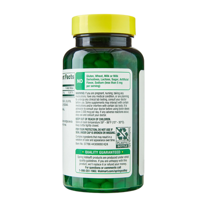 Spring Valley Biotin (5,000 mcg) – 120 Softgels