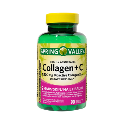 Spring Valley Collagen + Vitamin C 2500mg 90 Tablets