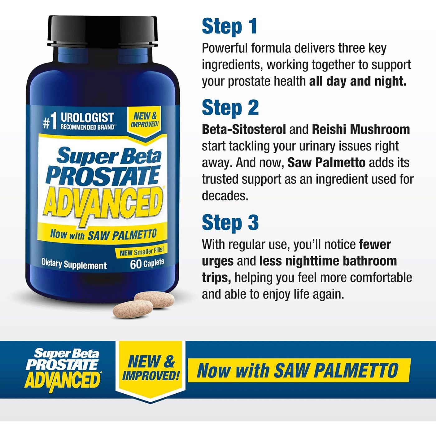 Super Beta Prostate Advanced + Saw Palmetto 60 Caplets