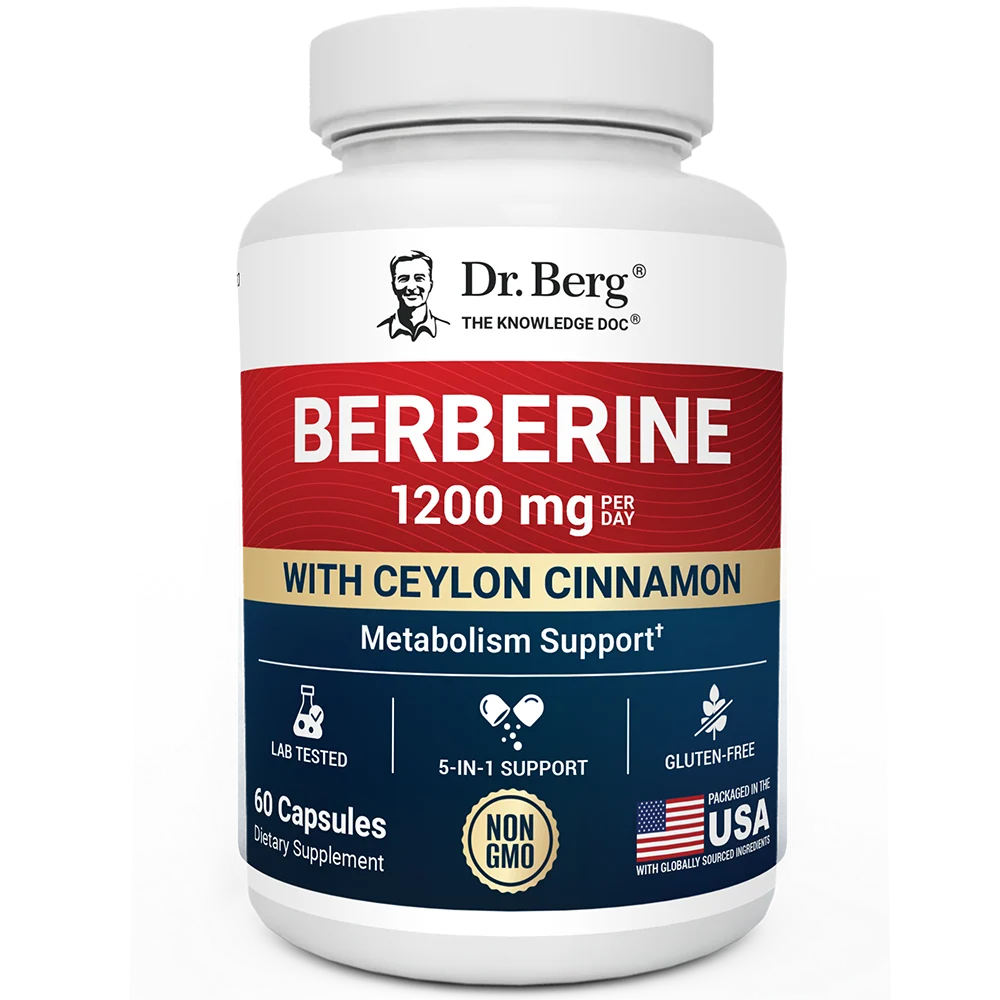 Dr. Berg Berberine with Ceylon Cinnamon – 1200 mg, 60 Capsules