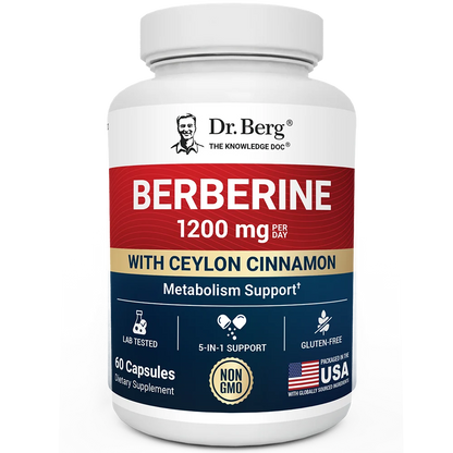 Dr. Berg Berberine with Ceylon Cinnamon – 1200 mg, 60 Capsules