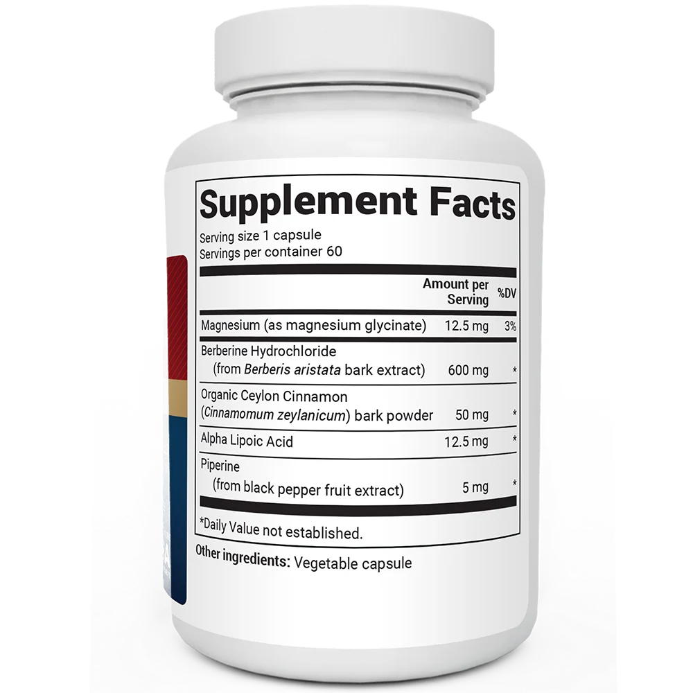 Dr. Berg Berberine with Ceylon Cinnamon – 1200 mg, 60 Capsules