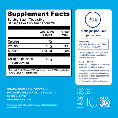 Vital Proteins Bovine Halal Collagen Peptides