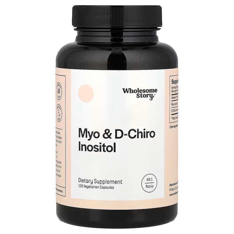 Wholesome Story, Myo & D-Chiro Inositol, 120, 360 Vegetarian Capsules