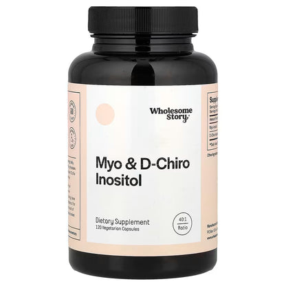 Wholesome Story, Myo & D-Chiro Inositol, 120, 360 Vegetarian Capsules