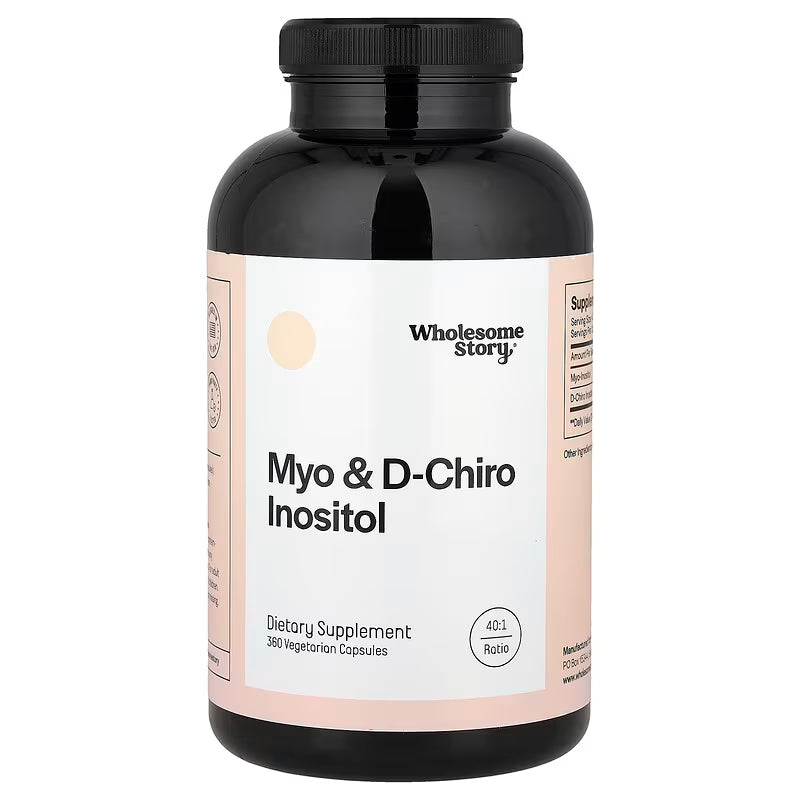 Wholesome Story, Myo & D-Chiro Inositol, 120, 360 Vegetarian Capsules