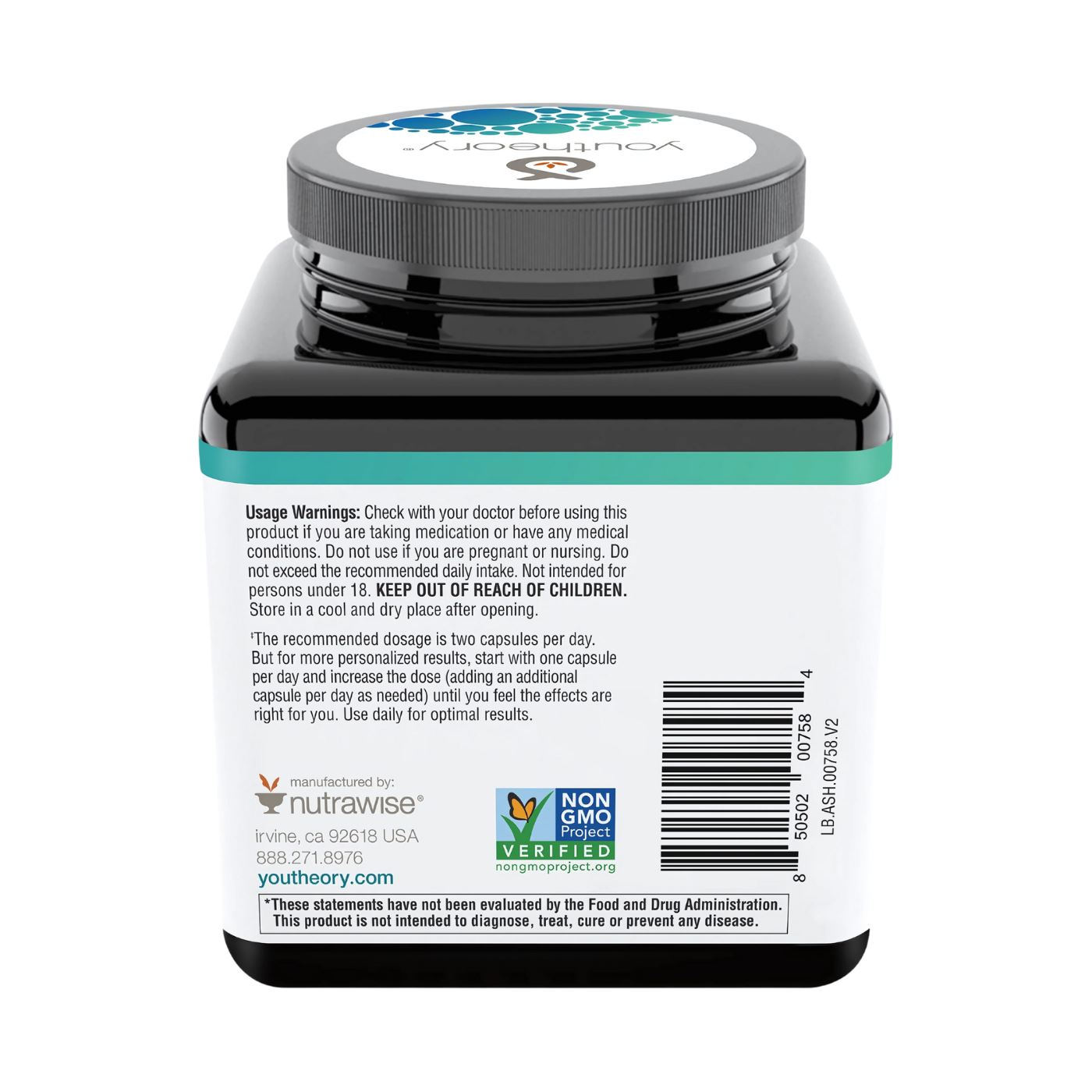 Youtheory Ashwagandha 1000mg 180 Capsules