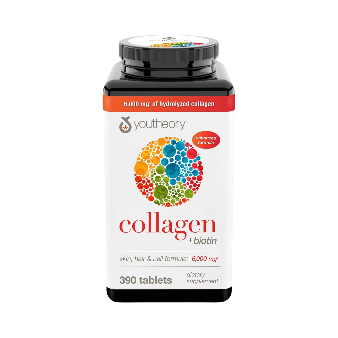 Youtheory Collagen 1, 2 and 3 + Biotin 390 Tablets