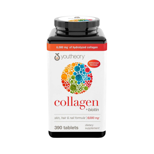 Youtheory Collagen 1, 2 and 3 + Biotin 390 Tablets