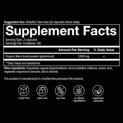 Youtheory Men Black Maca 120 Veg Caps