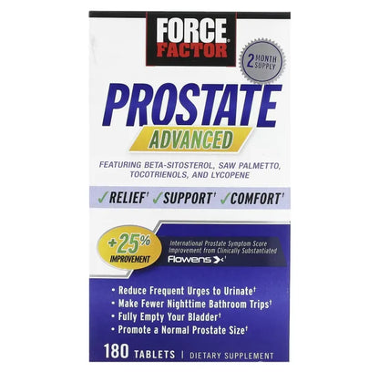 Force Factor Prostate Advanced 180 Tablets