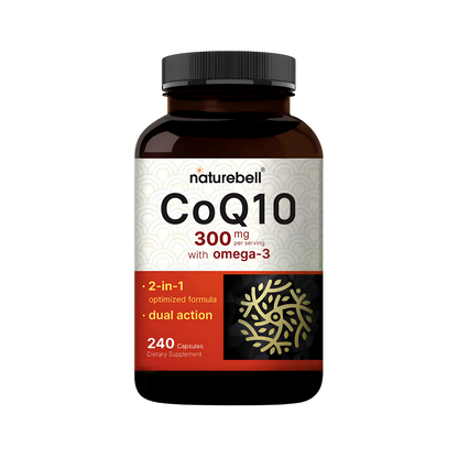 NatureBell CoQ10 with Omega-3 300 mg 240 Capsules
