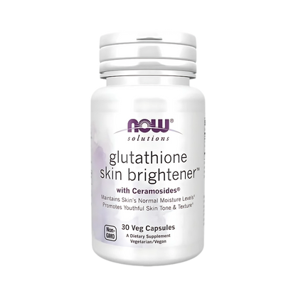now Solutions Glutathione Skin Brightener with Ceramosides 30 Veg Caps