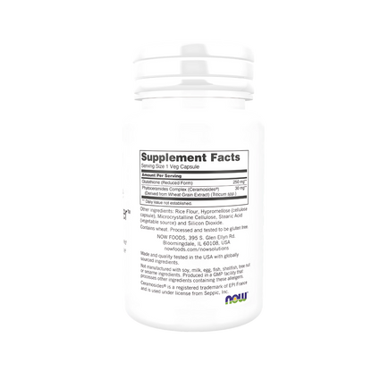 now Solutions Glutathione Skin Brightener with Ceramosides 30 Veg Caps